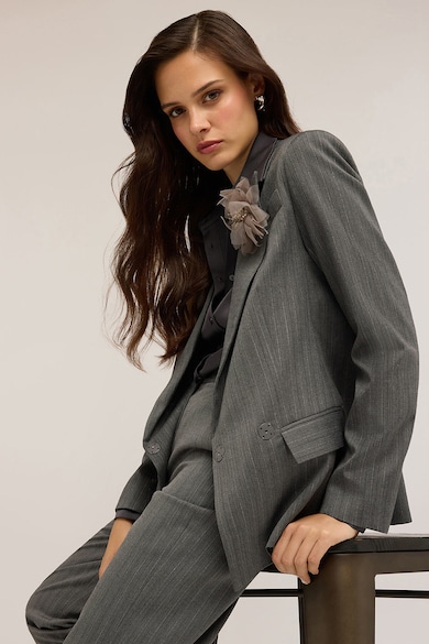 Motivi Раирано сако с флорална апликация