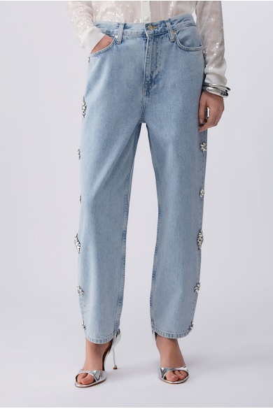 Най-Добрите Премиум Дамски Дънки Над 60 € — Инвестиция В Стил Liu Jo Прави дънки с декоративни камъни