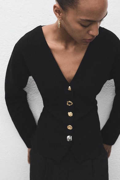 Mango Слим пуловер с шпиц