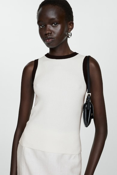 Mango Пуловер с контрасти