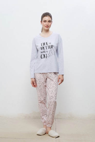 LC WAIKIKI Под 15 € — Къде Да Купите Евтини Дамски Пижами (Топ 7) LC WAIKIKI Пижама с десен