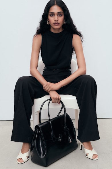 Mango Широк гащеризон с колан