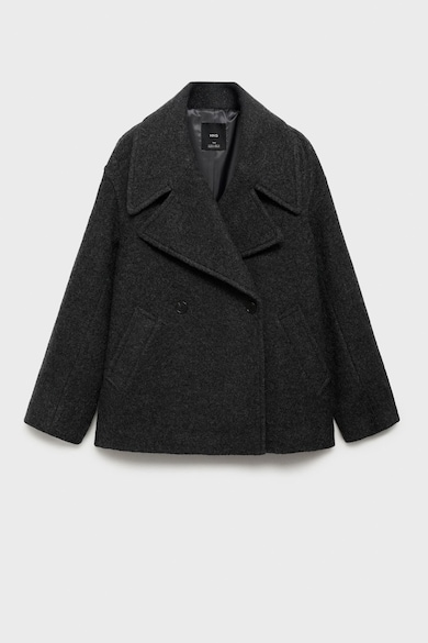 Mango Палто с вълна с раздвоен ревер