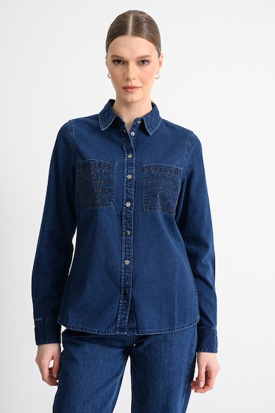 GUESS Риза от деним с джобове