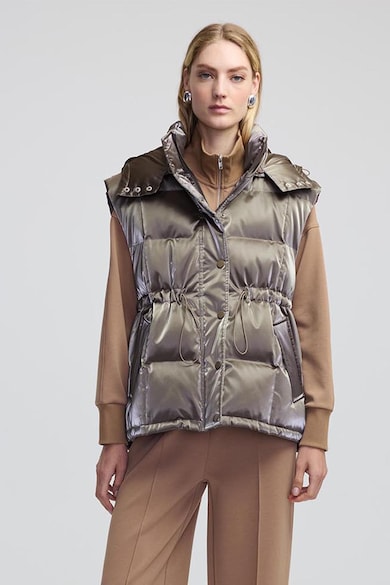 Ipekyol Капитониран елек с отделяща се качулка