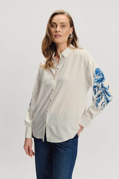 GreenPoint Свободна риза с флорални ръкави