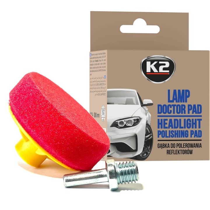 Гъба за полиране на фарове K2 DOCTOR PAD 80мм - eMAG.bg