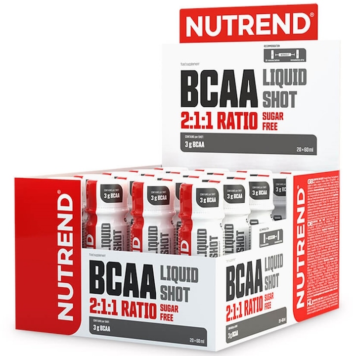 Топ 9 Най-Добрите BCAA И EAA Добавки За Интензивни Тренировки Аминокиселини Nutrend BCAA течен шот
