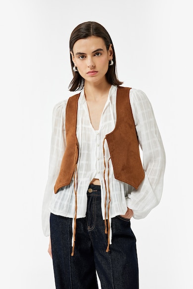 KOTON Елек от еко велур с връзки