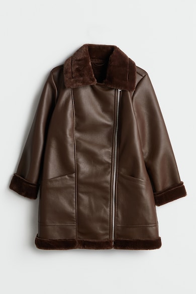 Топ 7 Дамски Палта От Еко Кожа (Веган Алтернатива) LC WAIKIKI Палто от еко кожа с еко пух