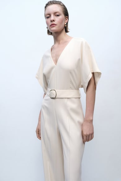 Mango Дълъг шпиц гащеризон с колан