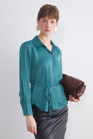 LC WAIKIKI Сатинирана риза с колан