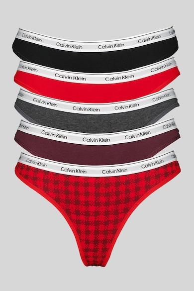 CALVIN KLEIN Танга с лого - 5 чифта