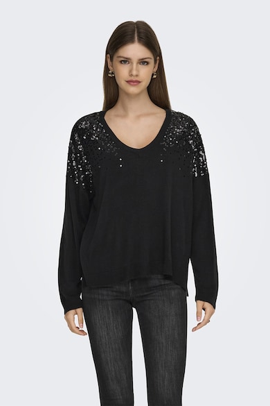 Only Шпиц пуловер с декоративни камъни