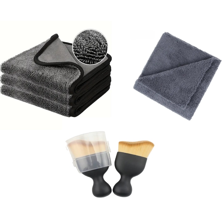 Комплекти С Четки И Кърпи За Вътрешно Почистване на Автомобил - Кои са Най-Купуваните за 2026 Година в България? Комплект от 3 кърпи за кола