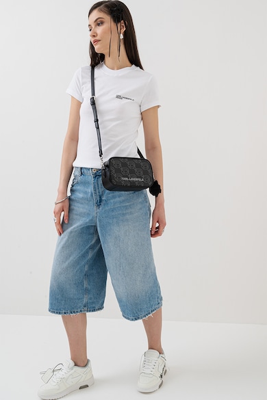 KARL LAGERFELD JEANS Слим тениска от органичен памук