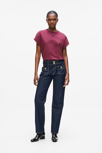 Топ 8 Дамски Дънки За Работа И Офис (Елегантни И Удобни) Karl Lagerfeld Прави дънки с контрастни шевове