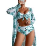 Дамски Бански С Дълъг Ръкав И за UV Защита