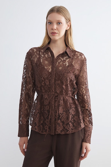 LC WAIKIKI Дантелена риза с връзка на талията