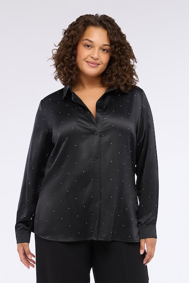 Fiorella Rubino Сатинирана риза с декоративни камъни