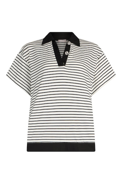 Liu Jo Раирана тениска с яка