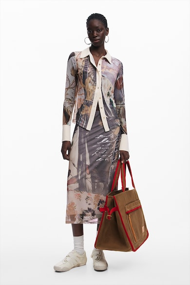 DESIGUAL Ефирна риза с принт