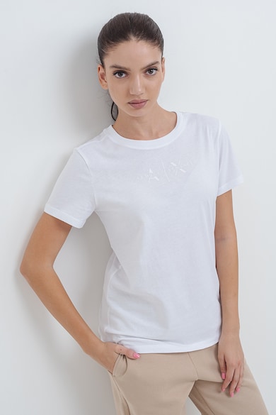 ARMANI EXCHANGE Стандартна памучна тениска с лого на гърдите