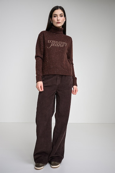 Tommy Jeans Пуловер с вълна с поло