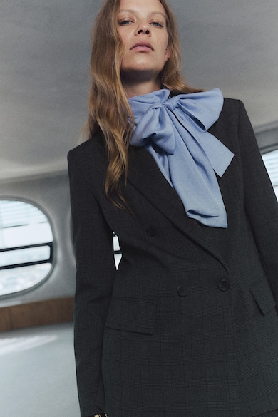 Mango Карирано сако с двуредно закопчаване