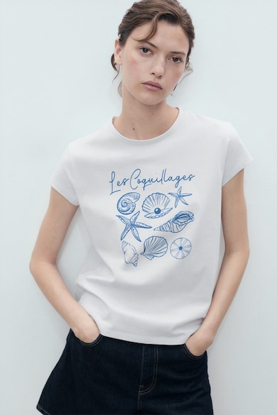 Mango Тениска с принт