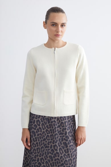 Пастелни Дамски Сака — Идеални За Пролетта LC WAIKIKI Жилетка с овално деколте и цип