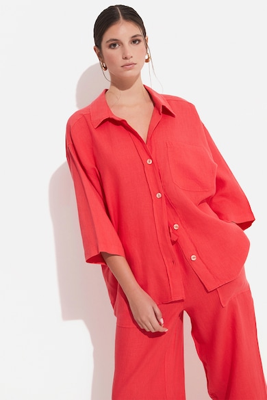 June Ленена риза с 3/4 ръкави