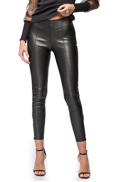 CASA DE MODA VIGO Клин Nellie от еко кожа с висока талия и цепки с цип