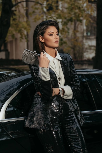 Nympha Clothing Сако с пайети и изрязани ревери Leo