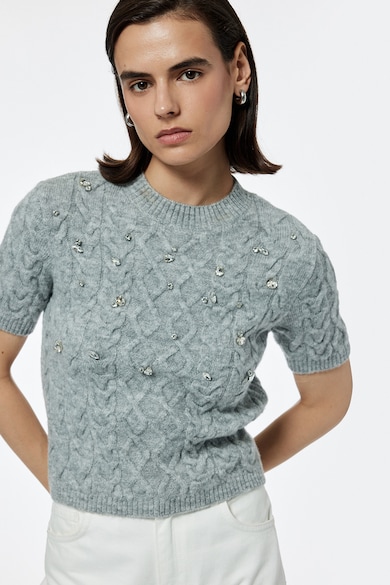 KOTON Плетен пуловер с къси ръкави