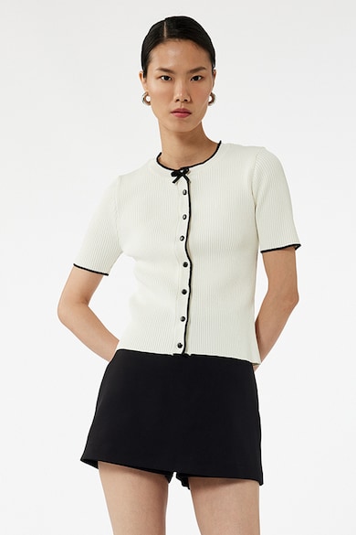 KOTON Слим пуловер с къси ръкави