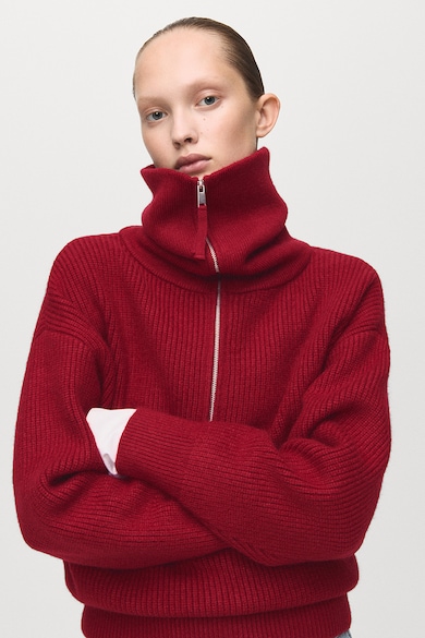 Mango Пуловер с къс цип