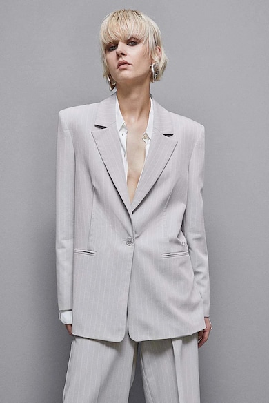 Patrizia Pepe Сако оувърсайз с принт на райета