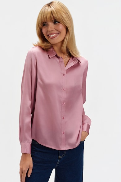 Top Secret Сатенена риза с дълги ръкави