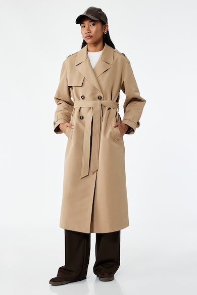 Дамски Палта С Колан И Връзка - Шик И Оформяне На Талията KOTON Палто с колан