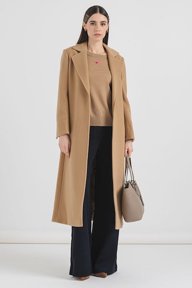 Max&Co Вълнено палто Longrun с колан