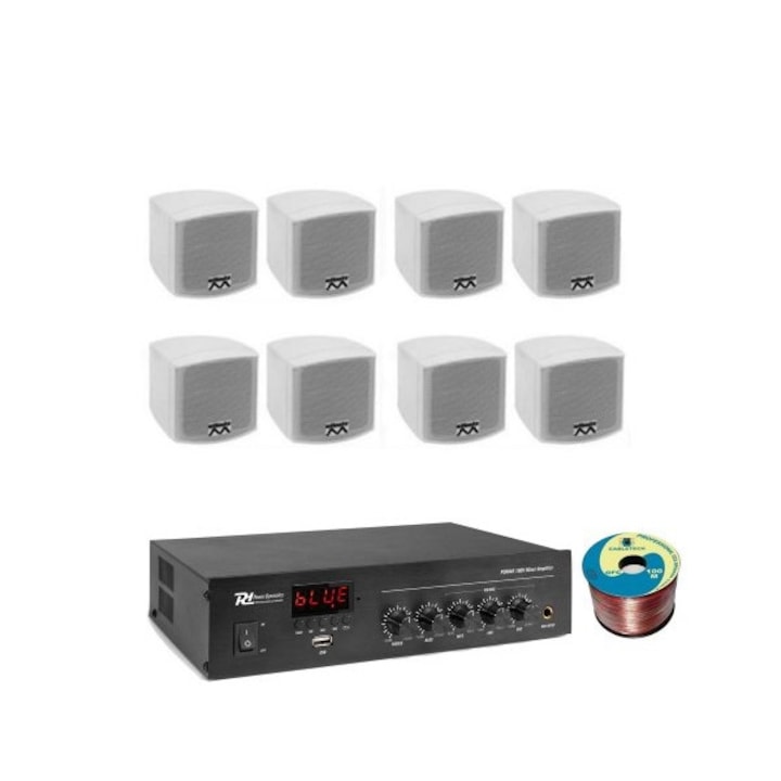 Топ 7 Audiosat Озвучителни Системи, Които Променят Звука На Вашия Дом И Бизнес Система за околно озвучаване 8 бели високоговорителя