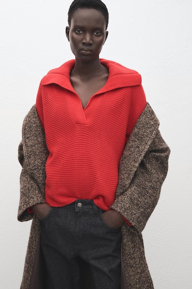 Дамски Пуловери С Вълна И Натурални Материали — Топ Избори Mango Пуловер с вълна с яка