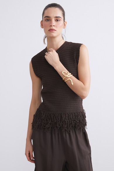 LC WAIKIKI Плетен елек с ресни