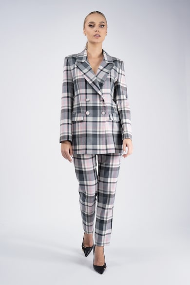 Monarh Кариран костюм с двуредно закопчаване