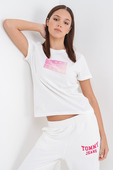 Tommy Jeans Тениска с шпиц и овално деколте