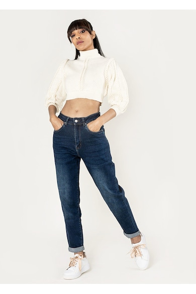 Дънки Mom Fit - Най-Стилните 9 Модела За 2026 Nina Carter Дамски дънки Mom Fit P502-9 M8 18017