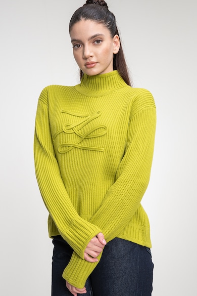 Karl Lagerfeld Свободен пуловер с монограм