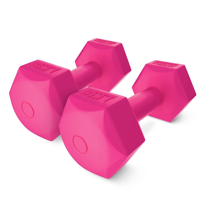 Комплект от 2 броя битумни дъмбели за тренировка с тежести и фитнес