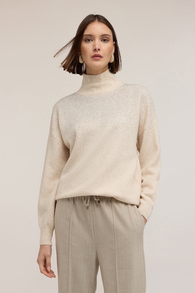 Motivi Пуловер с вълна с паднали ръкави и декоративни камъни